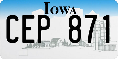 IA license plate CEP871