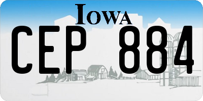 IA license plate CEP884