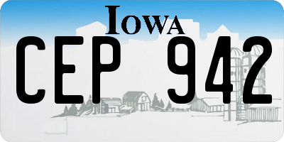 IA license plate CEP942