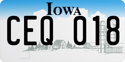 IA license plate CEQ018