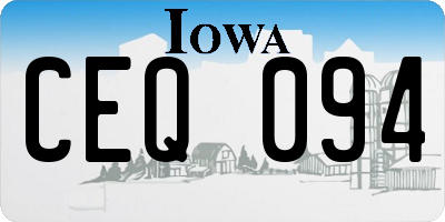 IA license plate CEQ094