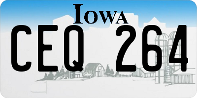 IA license plate CEQ264