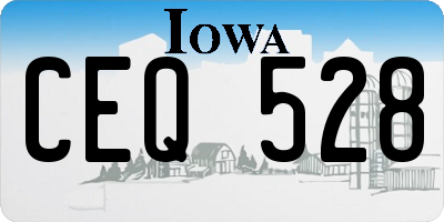 IA license plate CEQ528