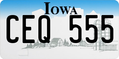 IA license plate CEQ555