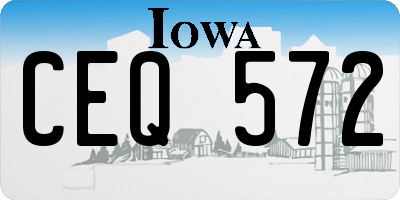 IA license plate CEQ572