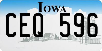 IA license plate CEQ596