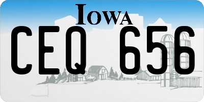 IA license plate CEQ656