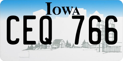 IA license plate CEQ766
