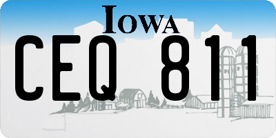 IA license plate CEQ811