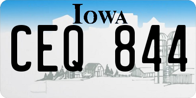 IA license plate CEQ844