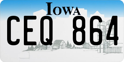 IA license plate CEQ864