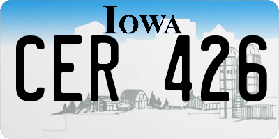 IA license plate CER426
