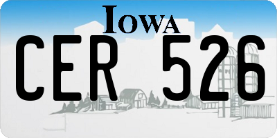 IA license plate CER526