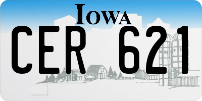 IA license plate CER621