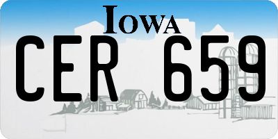 IA license plate CER659