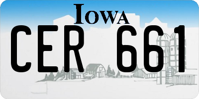 IA license plate CER661