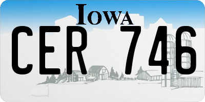 IA license plate CER746