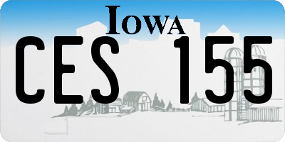 IA license plate CES155