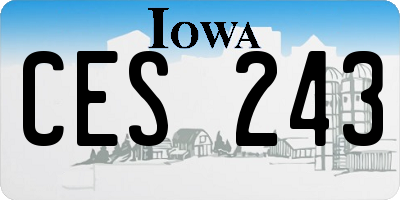 IA license plate CES243