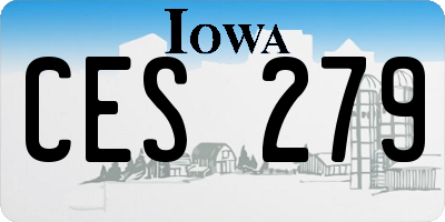 IA license plate CES279