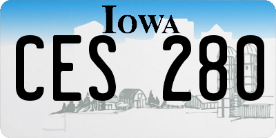 IA license plate CES280