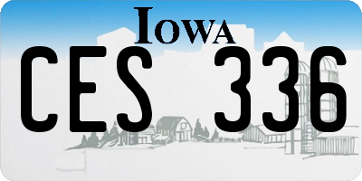 IA license plate CES336