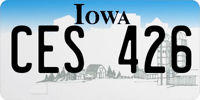 IA license plate CES426