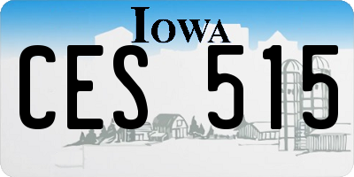 IA license plate CES515