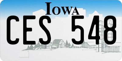 IA license plate CES548