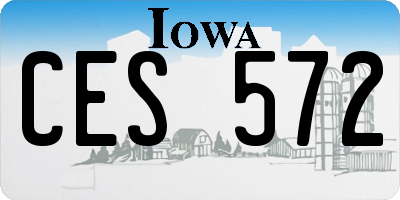 IA license plate CES572
