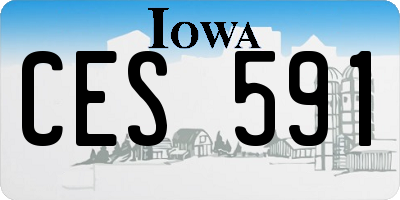 IA license plate CES591
