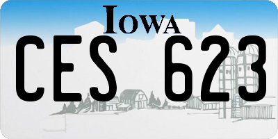 IA license plate CES623
