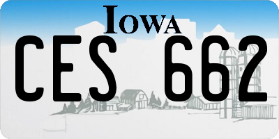 IA license plate CES662