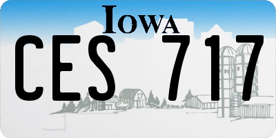IA license plate CES717