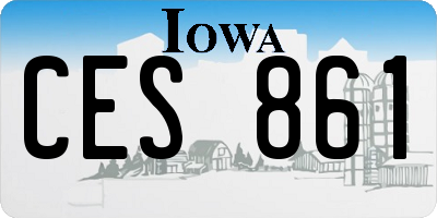 IA license plate CES861