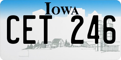 IA license plate CET246