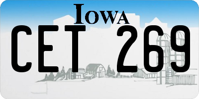 IA license plate CET269