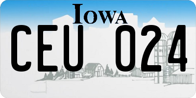 IA license plate CEU024