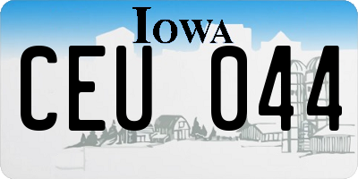 IA license plate CEU044