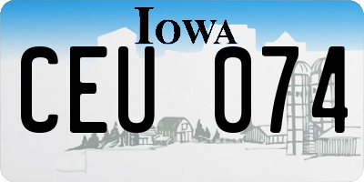 IA license plate CEU074