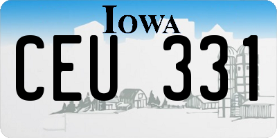 IA license plate CEU331