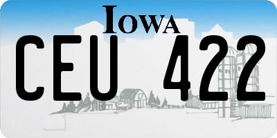 IA license plate CEU422