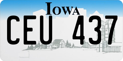 IA license plate CEU437