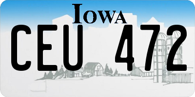 IA license plate CEU472