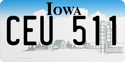 IA license plate CEU511