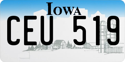 IA license plate CEU519