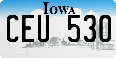 IA license plate CEU530