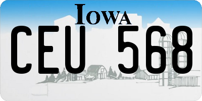 IA license plate CEU568