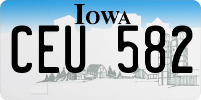 IA license plate CEU582