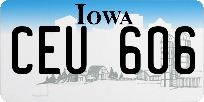 IA license plate CEU606